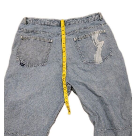 Vintage Grunge Y2k Enyce Mens 40x32 Denim Wide Leg Jeans - Picture 5 of 7